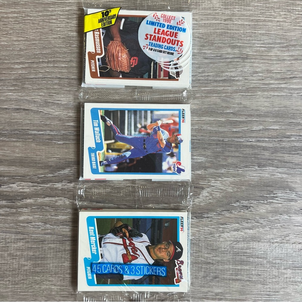 VTG 1990 Fleer Baseball Unopened 3 Rack Packs Limited Edition MLB‎ - Picture 3 of 5